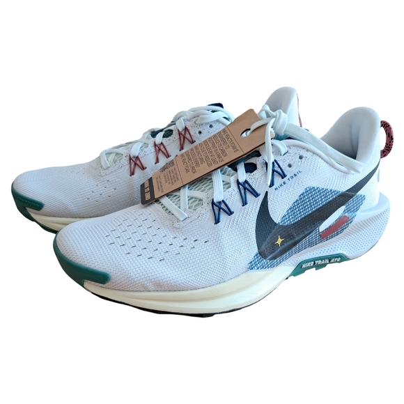 Nike Women's Pegasus Trail 5 Size 9.5 New With Tag White Court Blue Cedar - Picture 1 of 13